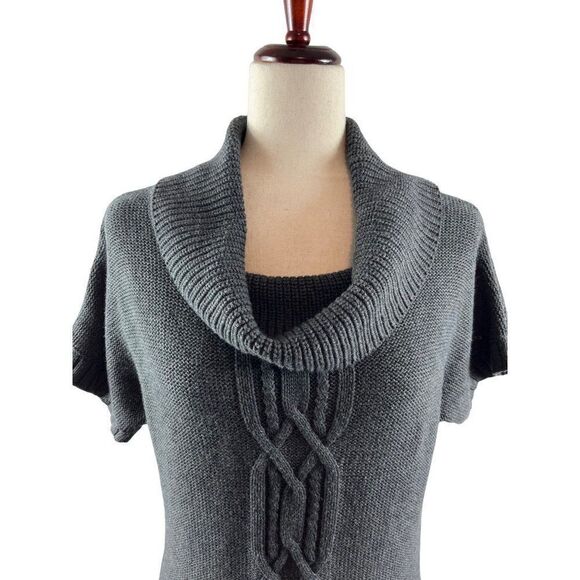 Athleta Tisbury Tunic Sweater Cashmere Blend Gray Cowl Neck Women Medium - Picture 2 of 8